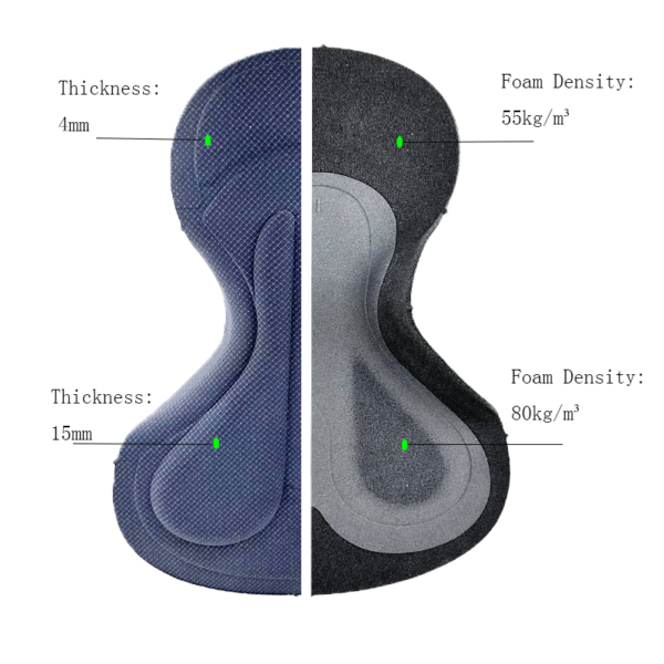 Unisex Bike Chamois Breathable Punching Cycling Crotch Pad Sk 845 Product Image 03