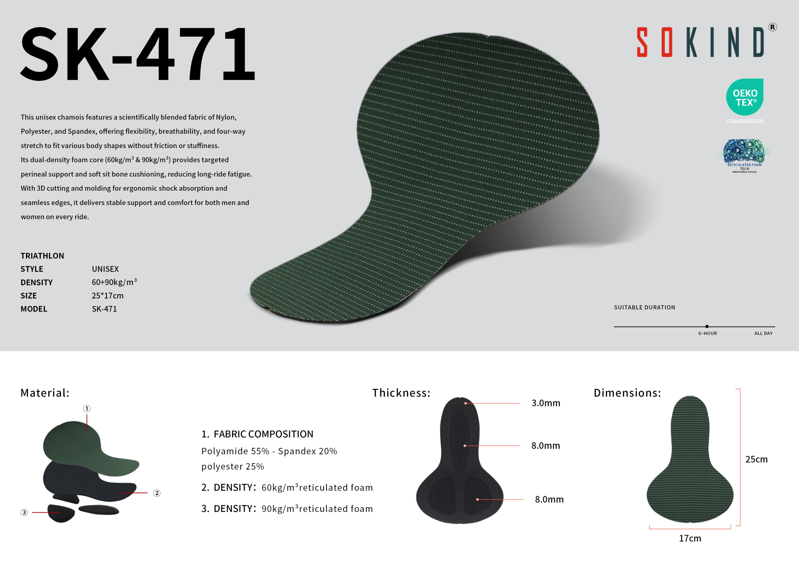 Wholesale Unisex Chamois 3d Pad Sk 471 Fabricant (6)
