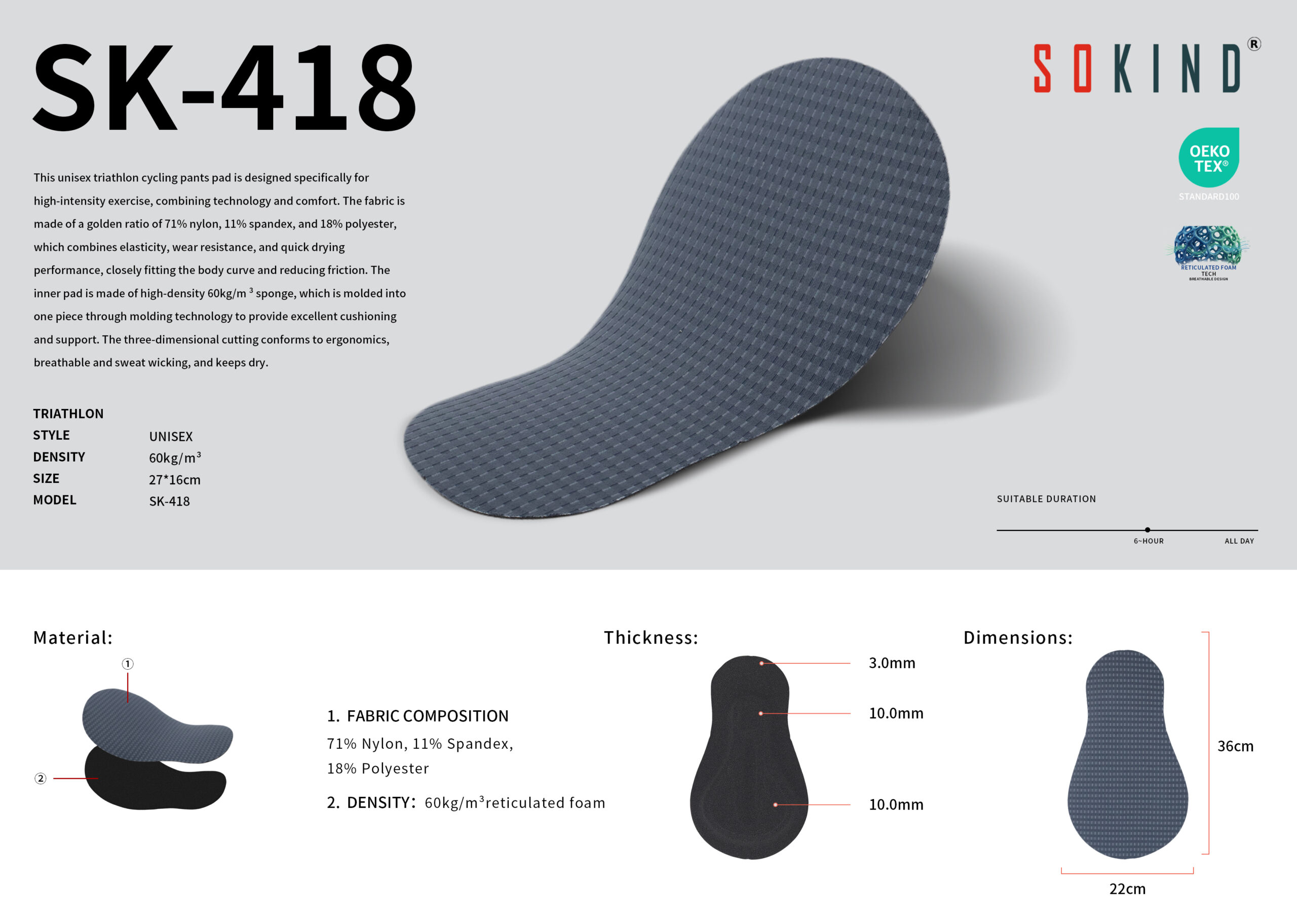 Wholesale Unisex Triathlon Cycling Pants Pad Sk 418 Fabricant (6)