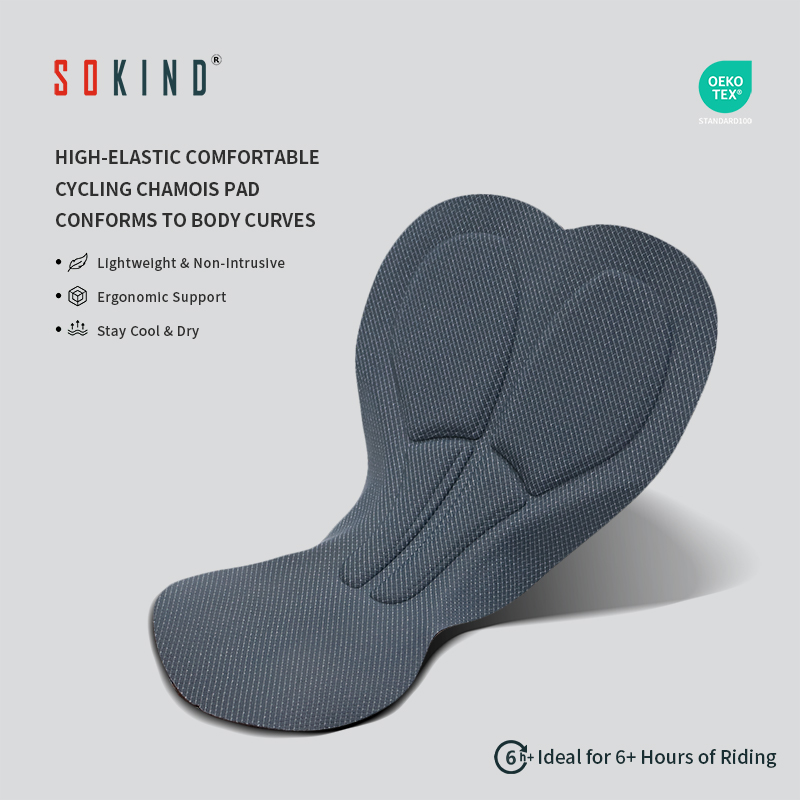 Wholesale Men 3D Contoured Cycling Pad SK-438 90kgm³ Foam Manufacturer (1)